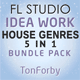 Idea Work - 5 in 1 FL Studio House Templates Bundle