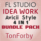 4 in 1 FL Studio Templates Bundle - Avicii Style (Idea Work Remake)
