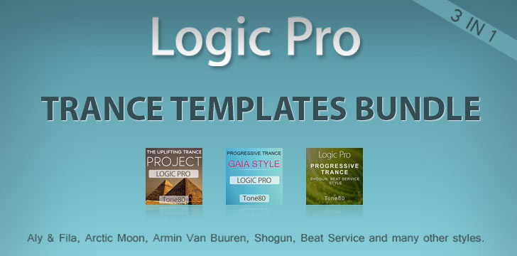 Logic Pro Trance Templates Bundle (3 in 1)